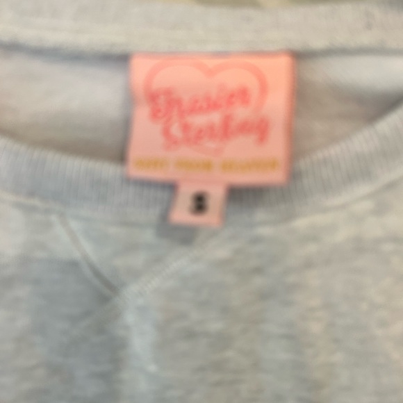 Frazier sterling cropped smile sweatshirt size small - Picture 4 of 4